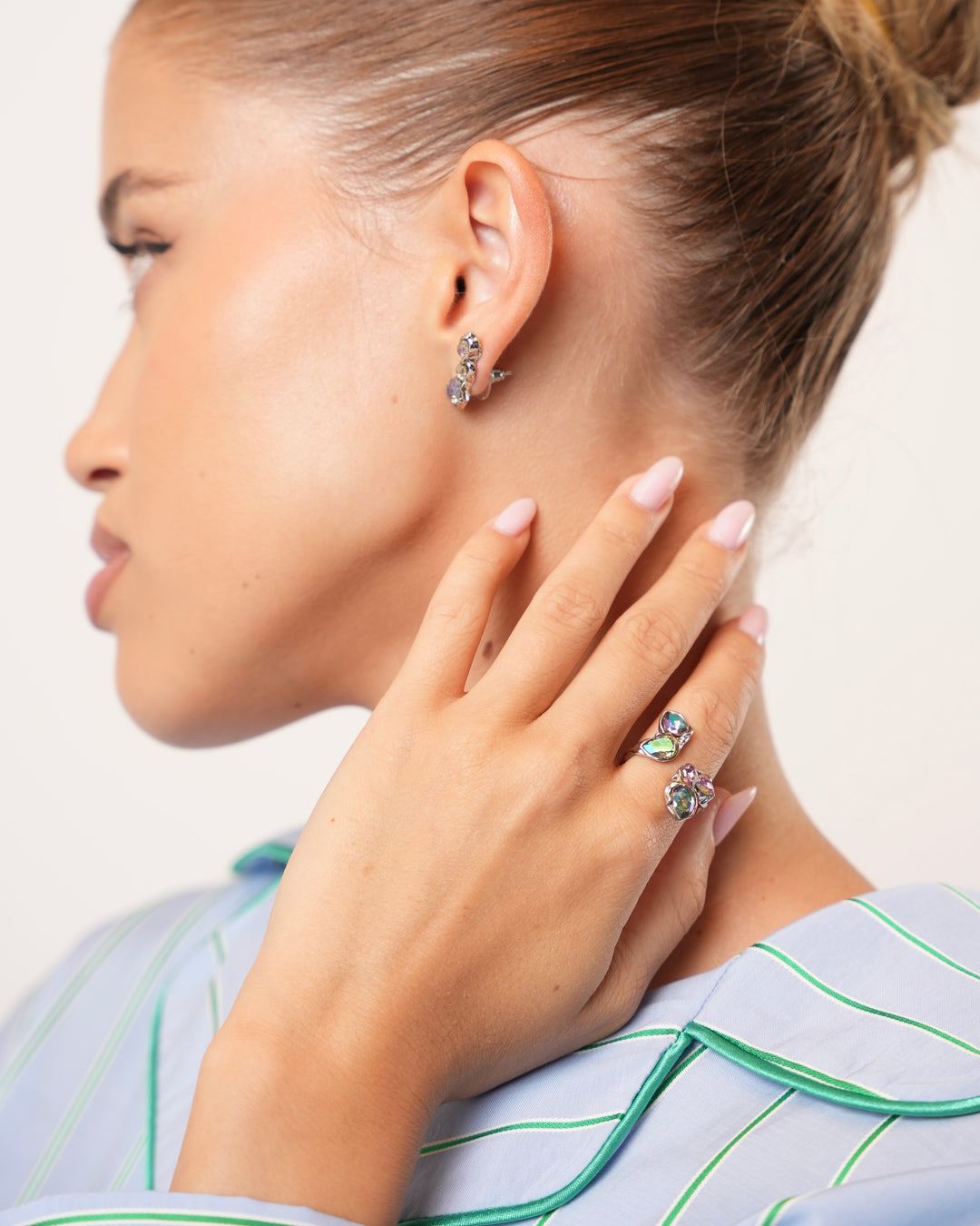 Blossom Necklace & Earrings Set - Sterling Silver 925