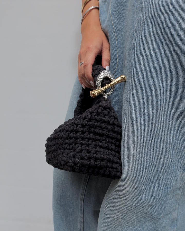 Small Gigi Clasp Bag - Black