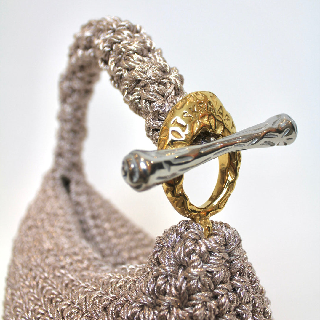 Gigi Clasp Bag - Metallic Platinum
