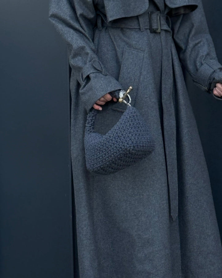 Small Gigi Clasp Bag - Grey