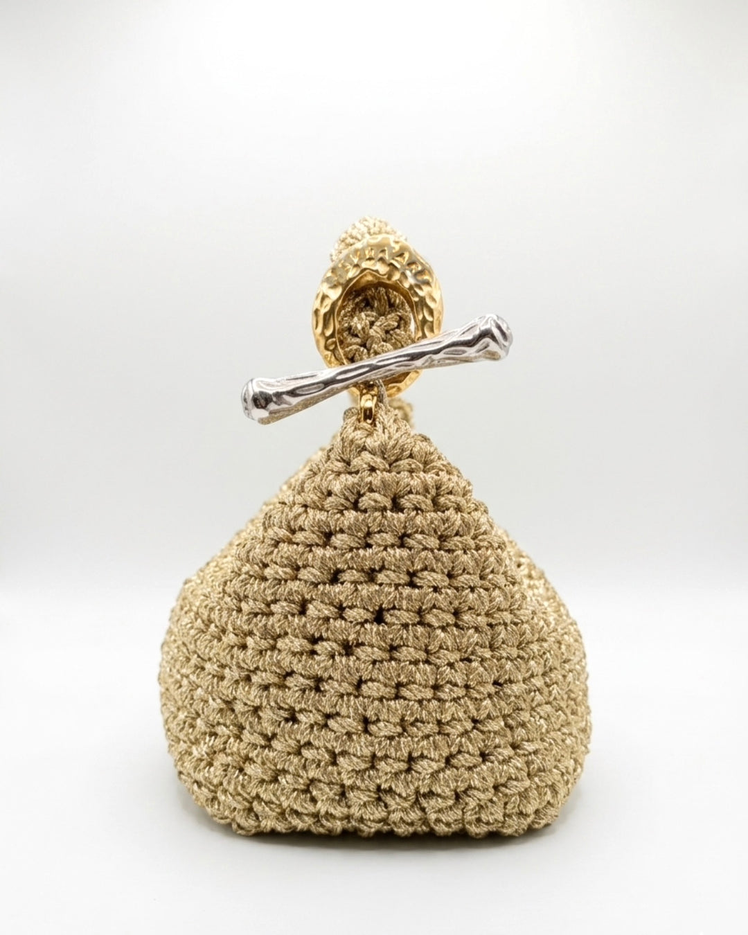 Small Gigi Clasp Bag - Metallic Gold