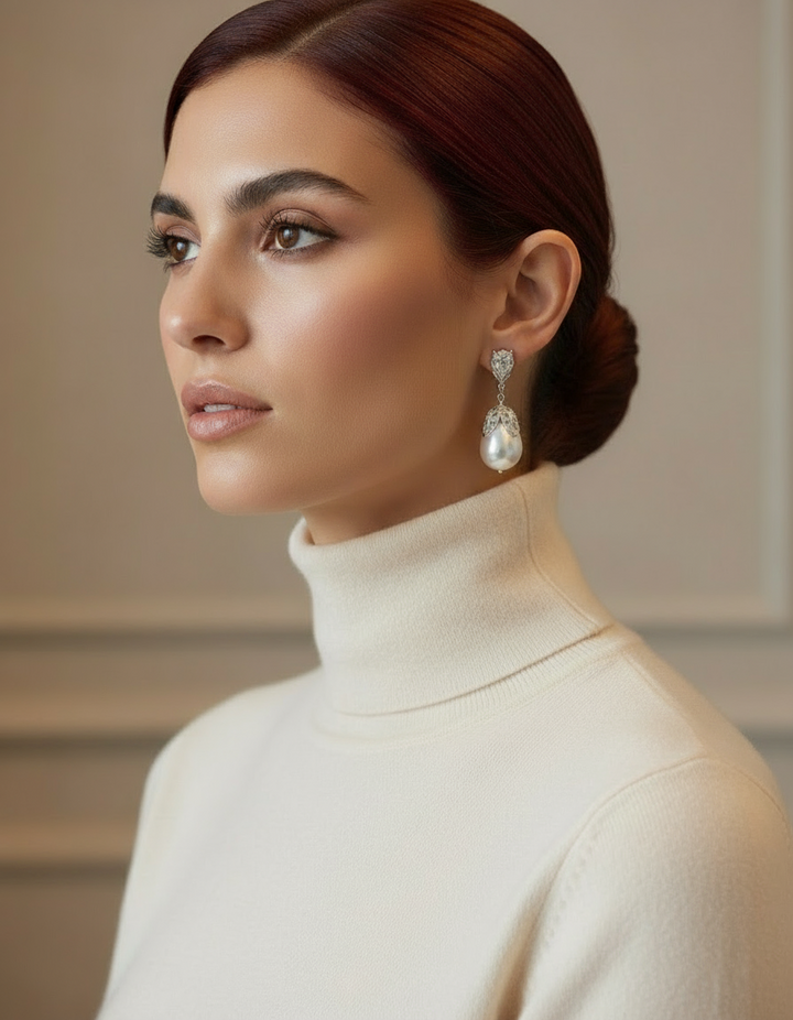 Gothic Grande Pearl Earrings