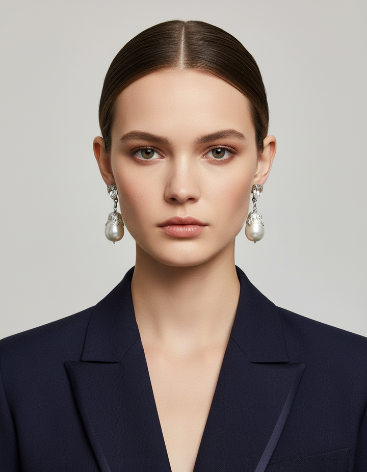 Gothic Grande Pearl Earrings