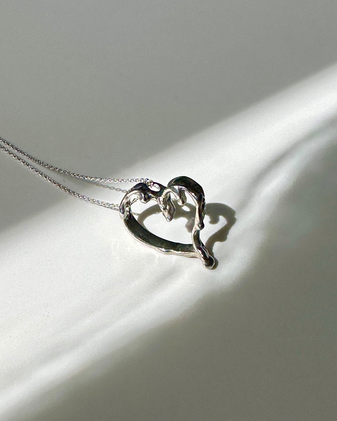 Melting Heart Sterling Silver 925 Necklace