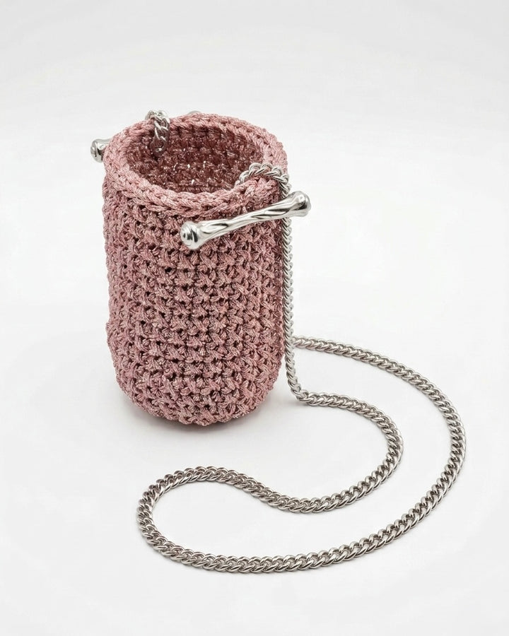 Bucket Clasp Bag in Metallic