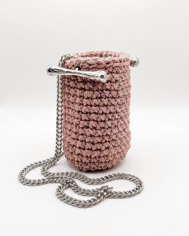 Bucket Clasp Bag in Metallic