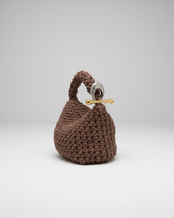 Small Gigi Clasp Bag - Brown