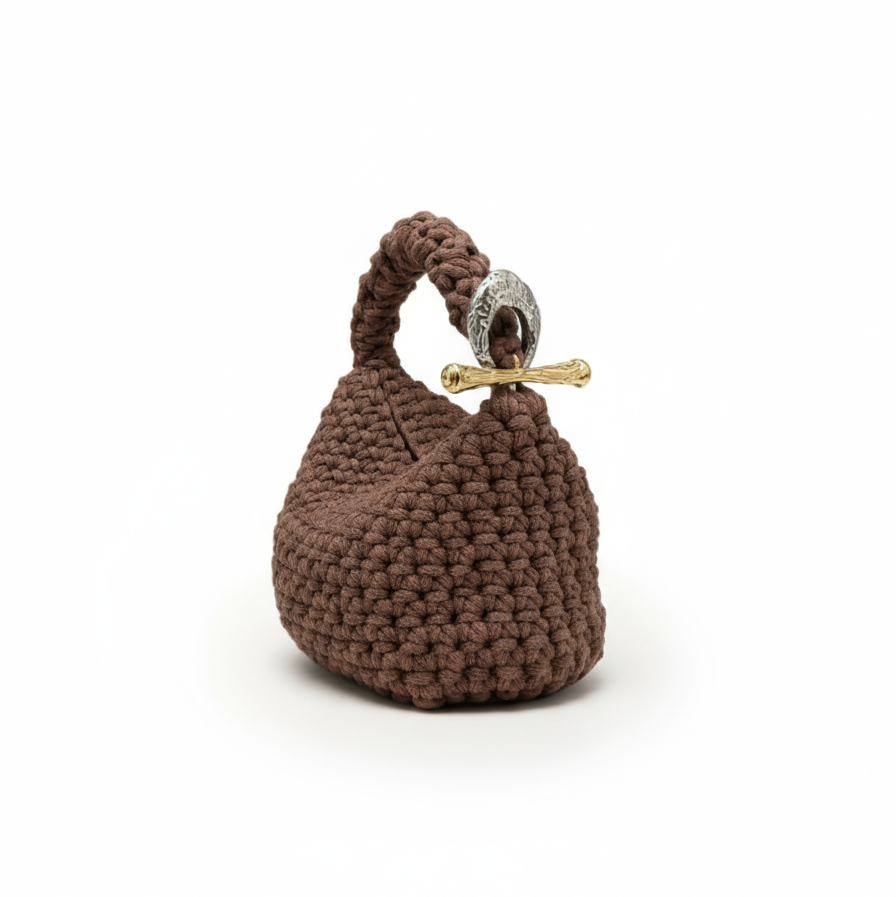 Small Gigi Clasp Bag - Brown