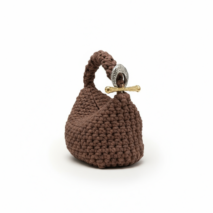 Small Gigi Clasp Bag - Brown